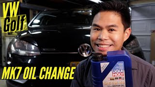 VW Mk7 Golf Alltrack Oil Change  Step by step how to [upl. by Batchelor]