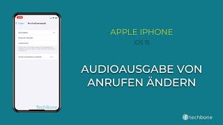 Audioausgabe von Anrufen ändern  Apple iPhone iOS 15 [upl. by Nyraa]