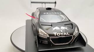 Autoart Peugeot 206 T16 Red Bull Pikes Peak Presentation Car Matt Black [upl. by Enitnemelc]