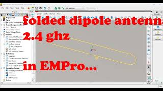 folded dipole antenna design using EMPro simulations software results optimization [upl. by Cochard]