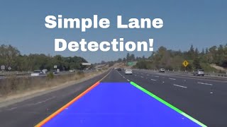 Simple Lane Detection Video Test [upl. by Tnomal392]