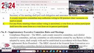 Rules Committee  2024 RPT State Convention [upl. by Aoniak]