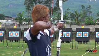 Archery in Slow Motion  Barebow Indonesia  Men [upl. by Kcirderfla]