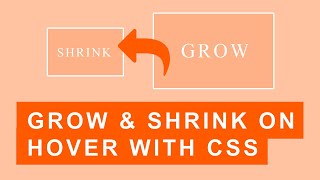 CSS Hover Effects Grow and Shrink  Quick Tutorial [upl. by Ledeen]