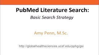 PubMed Literature Search  Basic Search Strategy [upl. by Libnah]