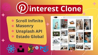 Pinteres Clone  ReactJs  Scroll Infinito  Masonry  Zustand [upl. by Amehsyt812]