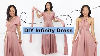 Sewing An Infinity Dress  DIY Bridesmaids Dress EASY [upl. by Schiffman846]