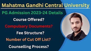 Mahatma Gandhi Central University PG Admission Details  Course Fee Structure cuetadda247 [upl. by Vincenta]