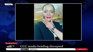 Zimbabwe Elections l Leader of CCC Nelson Chamisas press briefing disrupted Sophie Mokoena [upl. by Foss]