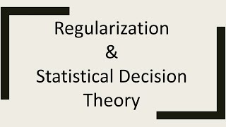 Regularization  Statistical Decision Theory  Machine Learning INF8245E  Lecture3  Part2 [upl. by Earleen]