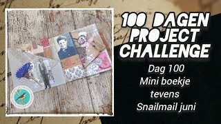 mini boekje tevens snailmail Juni 100100dagen project challenge 😃🥳🥳 [upl. by Aratihc]