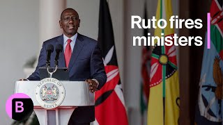 Kenya Protests President William Ruto Fires Most of His Cabinet [upl. by Alroi]