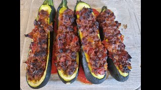 Courgettes farcies au four simple et troooop bon 😉 [upl. by Dnamra]