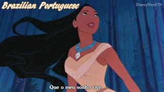 Pocahontas  Just Around The Riverbend  One Line Multilanguage HD [upl. by Eical]