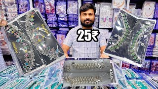 Oxidised jewellery wholesale market in Mumbai 25₹ stating cheapest jewellery shop navratri oxidis [upl. by Roice]