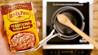 How to Cook Doctored Up Canned Refried Beans Cooking with Kimberly [upl. by Bremer]