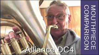 Comparing ALLIANCE DC3  ALLIANCE DC4 Mouthpieces for Baritone Euphonium and Trombone [upl. by Dobb]