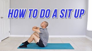 HOW TO DO A SIT UP  SIT UPS FOR BEGINNERS [upl. by Albemarle]