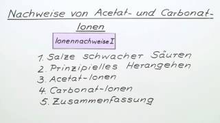 Nachweise von Acetat und CarbonatIonen  Chemie  Analytische Chemie [upl. by Eirbua]