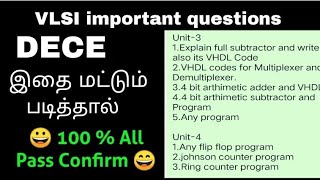 vlsi important questions  100 pass vijaysir [upl. by Pontius]