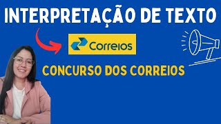 Interpretação de Texto  CespeCebraspe  Concurso dos Correios [upl. by Annairt]