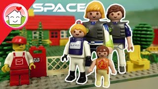 Playmobil Lego Film  Familie Hauser im Weltall  Geschichte für Kinder [upl. by Wenger]