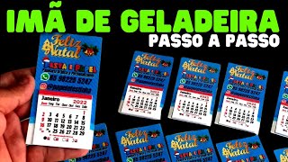 COMO FAZER IMÃ DE GELADEIRA 2022  MOLDE GRÁTIS  Imã com calendário passo a passo [upl. by Onaicnop716]