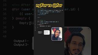 ngFor vs for in Angular Key differences amp when to use 🚀 [upl. by Amehsyt283]