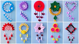 10 Unique Flower Wall Hanging  Quick Paper Craft For Home Decoration Easy Wall Mate DIY Wall Decor [upl. by Marys]