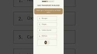 Biology MCQ Which gas is transported by red blood cells Diarasacademy [upl. by Sirref]