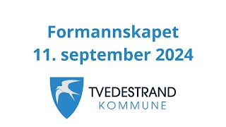 Formannskapet i Tvedestrand 11 september 2024 [upl. by Arlinda]