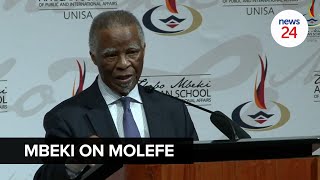 WATCH  Thabo Mbeki glorifies Brian Molefe record at Eskom [upl. by Venn]