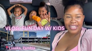 VLOG FUN DAY OUT w THE KIDS Longacres Mall  LusakaZambia [upl. by Doerrer]