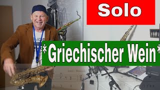 Griechischer Wein Sax Solo Sheets Backing [upl. by Arihsa]