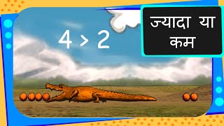 Maths  ज्यादा  कम या बराबर  Greater than and Less than  Hindi [upl. by Parnas527]