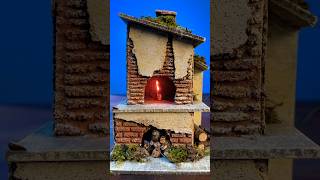 Forno effetto luce tremolante 20x15x10 cm presepe napoletano 10 12 cm [upl. by Fabron]