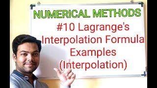 10 Lagranges Interpolation Method In HindiInterpolationMaths 4GTU [upl. by Nennahs]