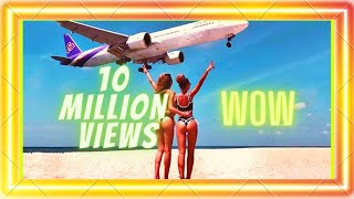 Boeing Plane Landing and Take Off Footage at Maho Beach St Maarten Aviation Airplane [upl. by Maryrose]