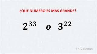 🤪¿QUE NUMERO ES MAS GRANDE😀 aplicando propiedades de los exponentes o potenciación [upl. by Arlyne]