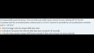 Un problema su velocità e accelerazione  Ottobre 2024 [upl. by Idonah]