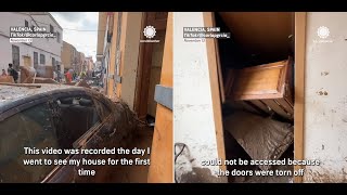 Valencia Resident Gives Tour of Flooded Ravaged Home [upl. by Lemaj]