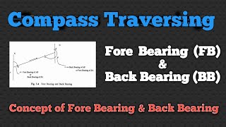 Fore Bearing and Back Bearing in Surveying  Fore and Back Bearing in Compass Traversing Survey [upl. by Flita]