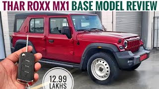 Mahindra Thar Roxx Base Model Mx1 Review  New Thar Roxx Mx1 Base Model  Thar Roxx 5 Door Mx1 2024 [upl. by Steward]