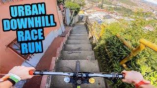 CRAZY URBAN MTB DOWNHILL TRACK  FULL RACE RUN [upl. by Drona]