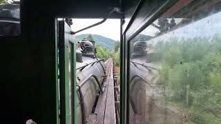 Mt Rainier Scenic Railroad  Steam Locomotive View from the Cab of the Polson 70  Engineer POV [upl. by Deva176]