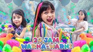 24 JAM DI DUNIA WARNA WARNI SERU BANGET 😍 KOMPILASI VLOG 1 JAM LEIKA DAN TOMPEL MAIN WARNA [upl. by Tommie79]