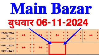 Main Bazar  Today  06112024  Wednesday Super Strong Special Jodi Trick [upl. by Atews778]