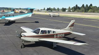 Flying the updated JustFlight PA28 Piper Arrow from Friday Harbor in Microsoft Flight Simulator [upl. by Aicil129]