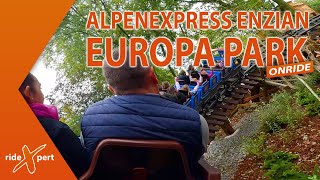 Der neue ALPENEXPRESS ENZIAN 2024  EUROPA PARK  Onride by RideXpert in 4K [upl. by Juetta]