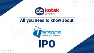 Tarsons Products Limited IPO Details amp Everything You Need To Know  Kotak Securities [upl. by Franzoni]